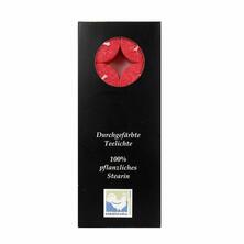 Kerzenfarm Teelichte rot Stearin 10St